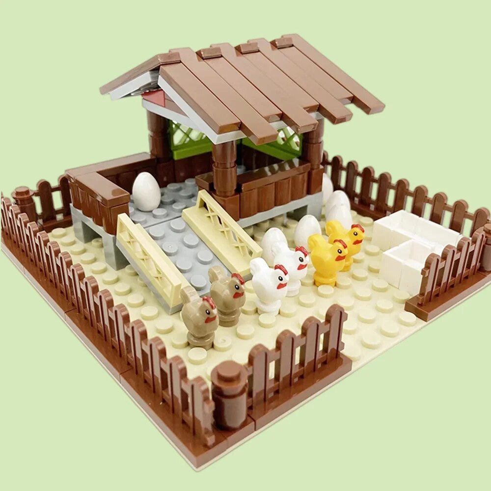 Urban Farming For Kids - Blok Bangunan Model Kandang Ayam MOC