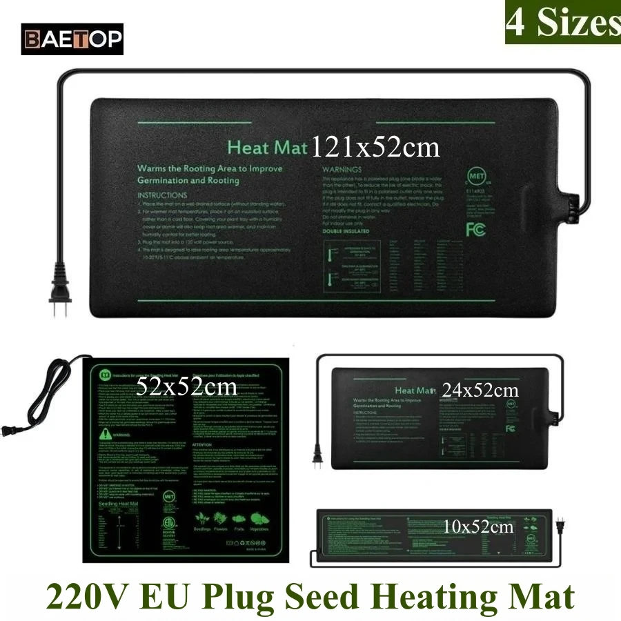 4 ukuran 220V EU Plug benih al - Seedling Heat Pad ulasan dan harga